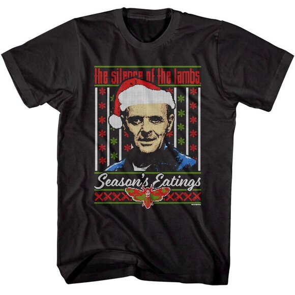 Silence Of The Lambs Seasons Eatings Funny Holiday Party Graphic T-shirt 05 - Picture 1 of 5